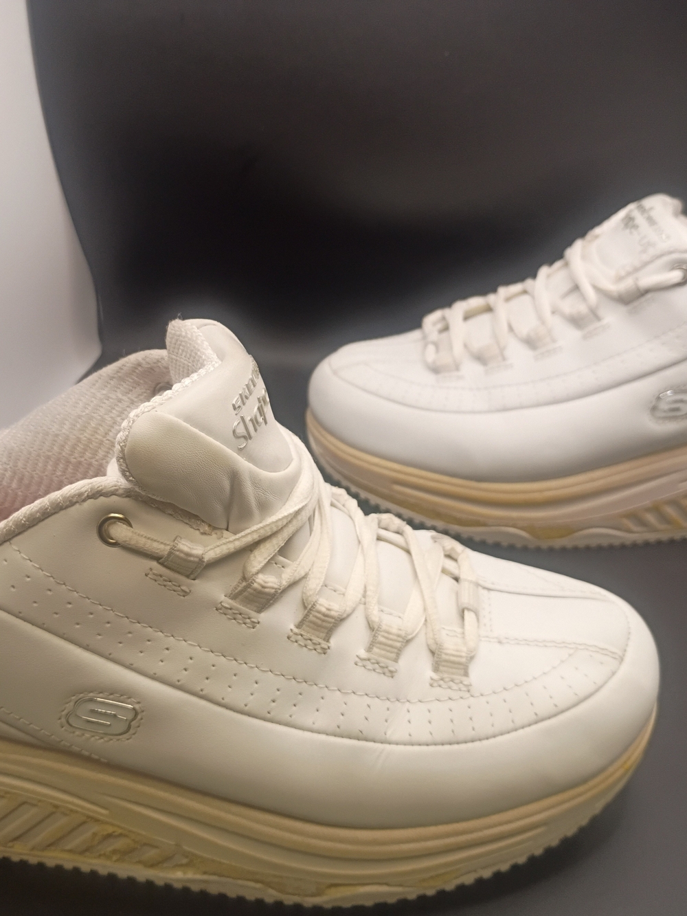 SKECHERS Shape Ups Womens Shoes Size 8.5 White SEE PHOTOS